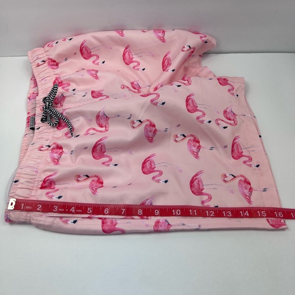 FRANKS LARGE “TAMPA PINK” SWIMMING TRUNKS,WITH MESH SUPPORT, FLAMINGO PRINTS - Picture 16 of 16